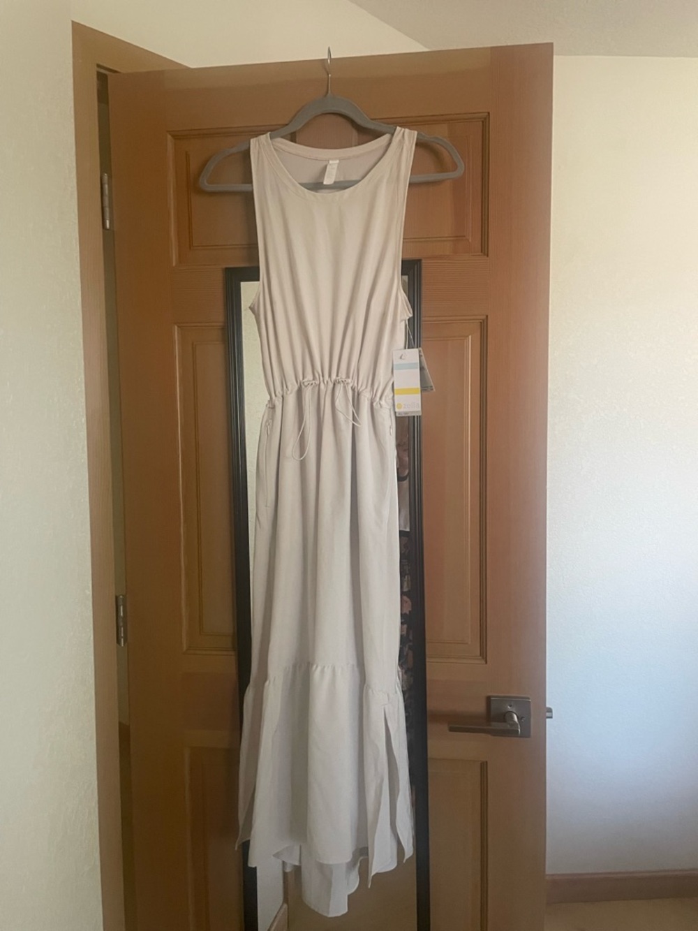 NWT Zella Gray Moonbeam Tie DressS